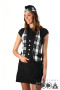 FALDA ELEGANCE QUADRI NERO
