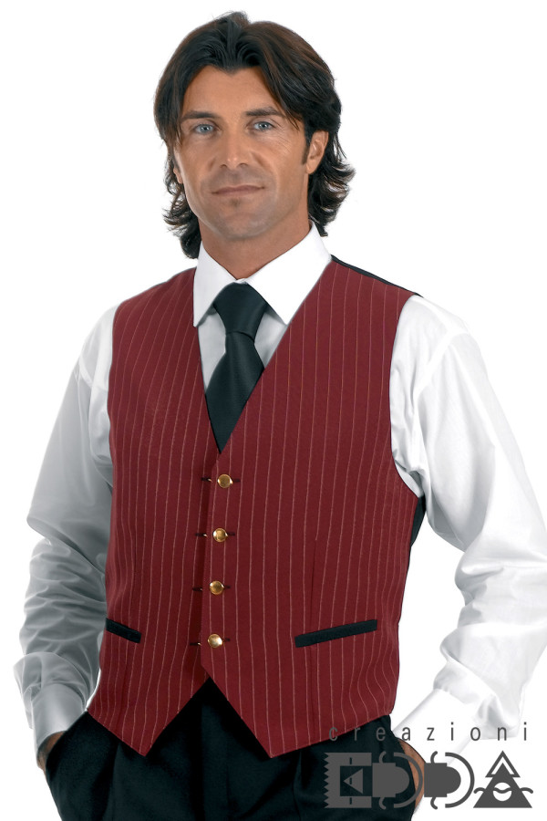 GILET STYLE GESSATO BORDEAUX